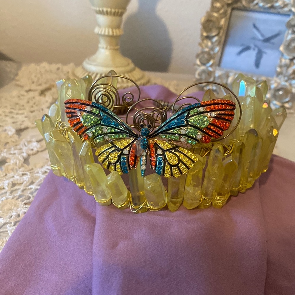 Mabon May Queen crystal crown with aurora aura flash Beltane Festival Stunning - Picture 3 of 8